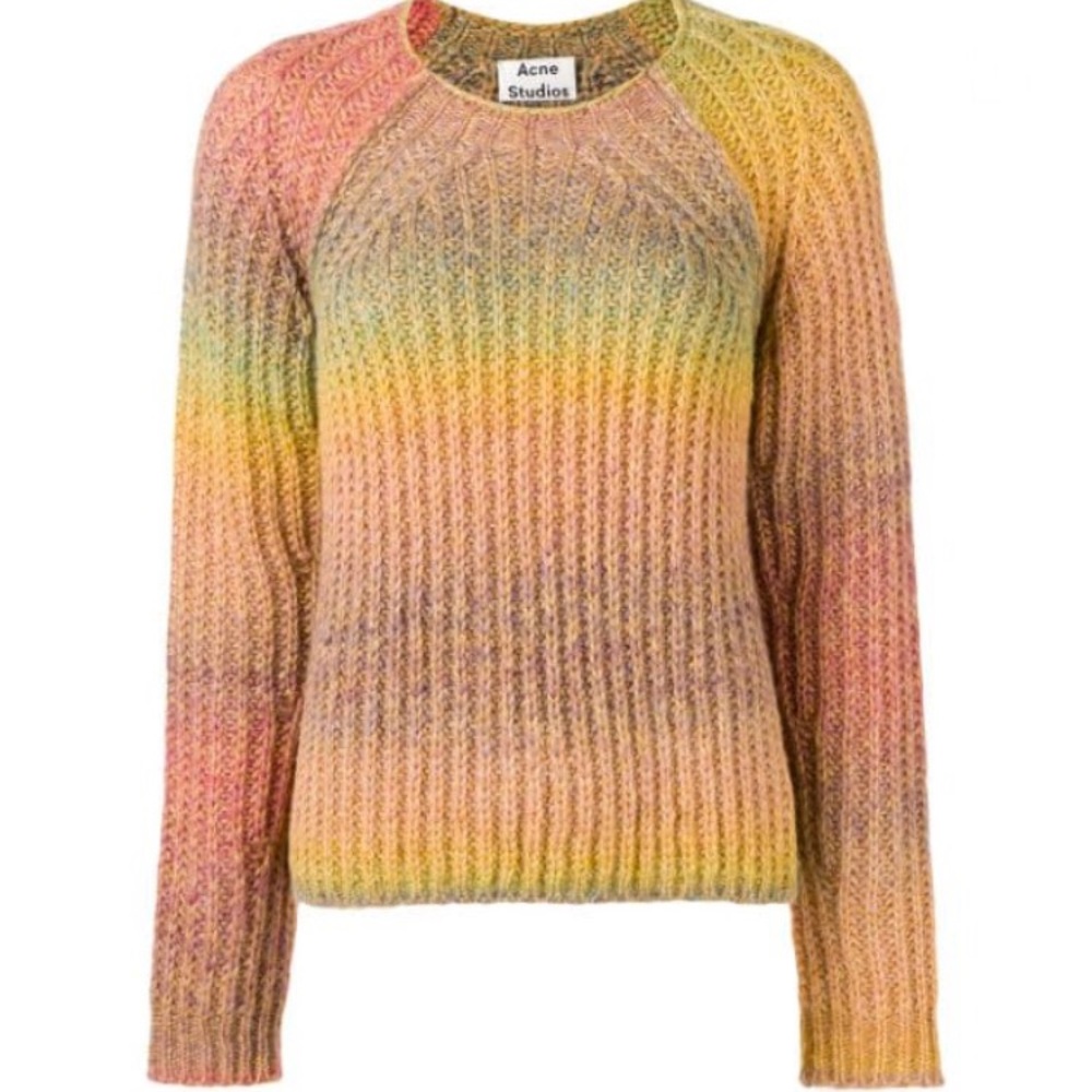 SOLD ACNE Kyla Rainbow Knit Sweater - Picture 5 of 10